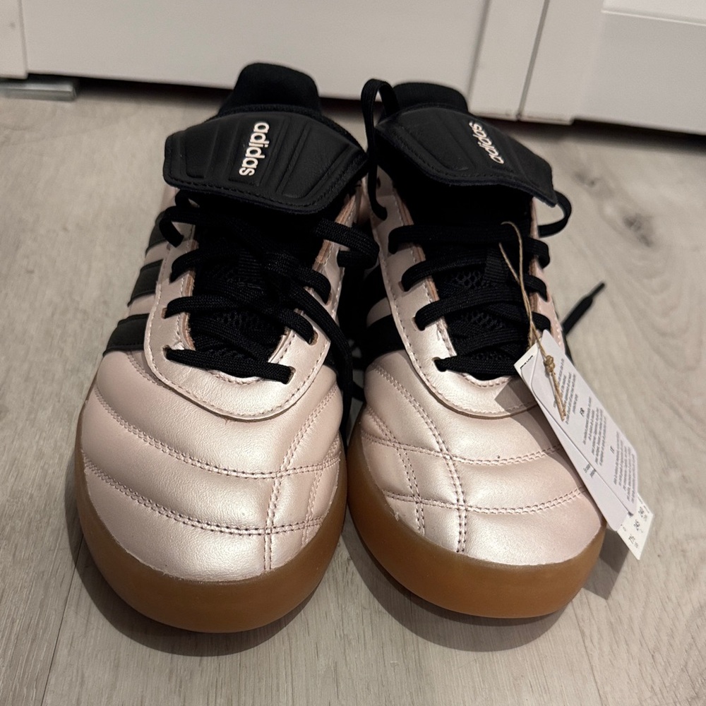 Adidas Barreda Mundial Black & Pink Sneakers with Tan Sole. No Box.